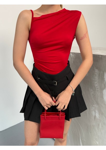 Kadın Askılı Tek Omuz Bluz