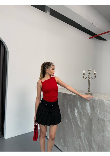 Kadın Askılı Tek Omuz Bluz modelleri