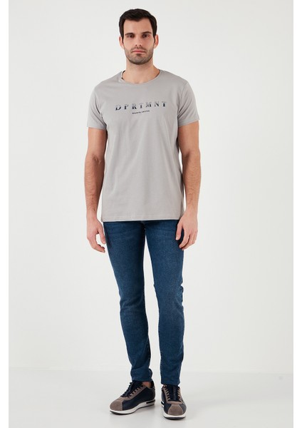 Baskılı Bisiklet Yaka Pamuklu Slim Fit T Shirt Erkek T SHİRT 541DPRTMNT24 fiyatları