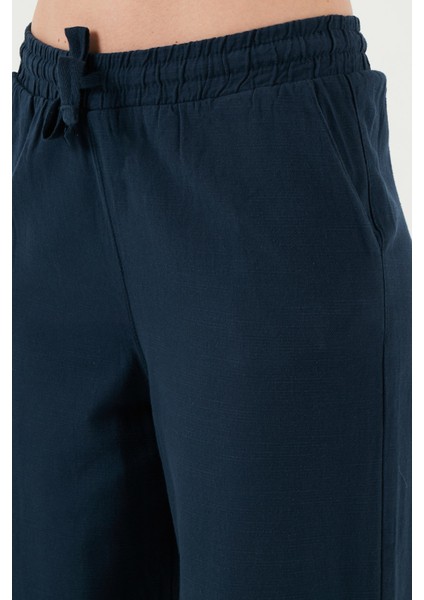 Pamuklu Relaxed Fit Yüksek Bel Bol Paça Pantolon Bayan PANTOLON 668YP5118