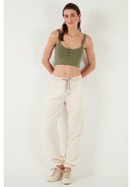 Regular Fit Yüksek Bel Jogger Spor Pantolon Bayan PANTOLON 668YP5039