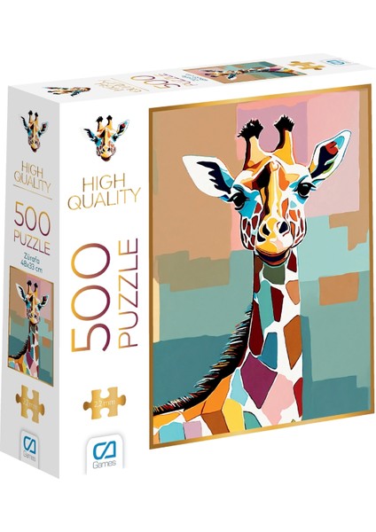 Zürafa 500 Parça 2,2mm Kalınlık 33X48CM Profesyonel Hobi Puzzle Yapboz Serisi