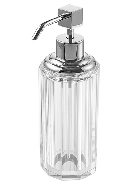 Cyrstal Bath Accessory Soap Dispenser Transparent Chrome 80 ml