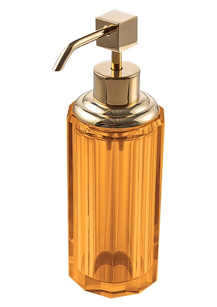 Cyrstal Bath Accessory Soap Dispenser Amber Gold Color 80 ml