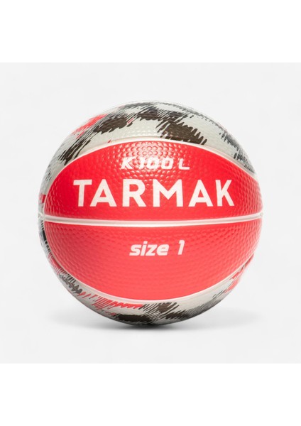 Mini Basketbol Topu - 1 Numara - Kırmızı/gri - K100