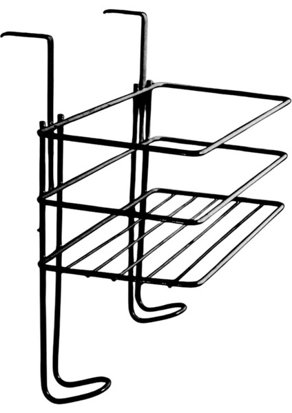 Paslanmaz Ütü Masası Askısı Metal Kapı Arkası Ütü ve Ütü Masası Düzenleyici Organizer