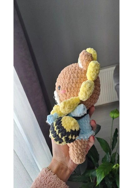 Amigurumi Peluş Uyku Arkadaşı / Amigurumi Ayı / Oyuncak Ayçiçegi Kadife Ayı fiyatları