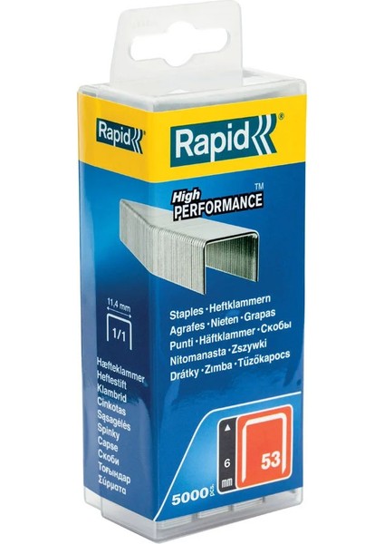 Zımba Teli 53 Serisi 6 mm Galvaniz Kaplı (1 PKT/5000 Adet) Plastik Paket - 40303083