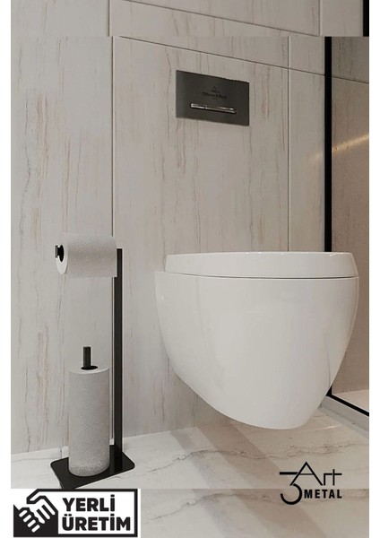 Modern Ayaklı Tuvalet Kağıtlığı ve Banyo Havlu Askısı - Kağıt Havlu Askısı - Peçetellik fiyatları