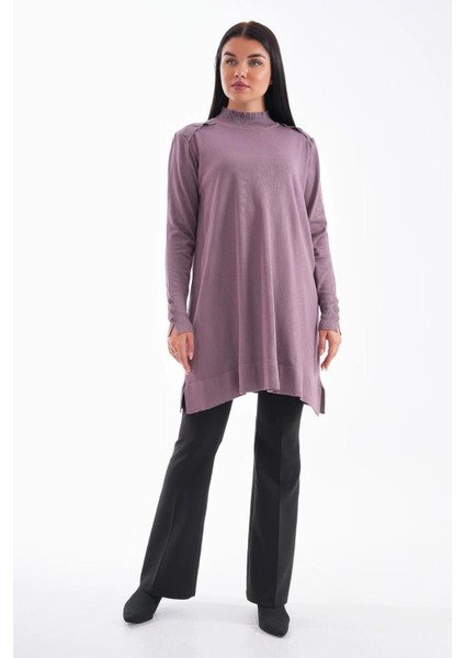 Düğme Detaylı Vanezya Tunik