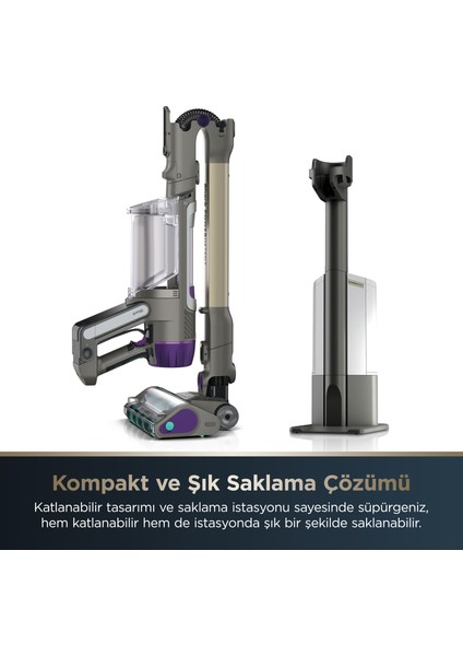 Powerdetect Clean&empty Pet Başlıklı Şarjlı Dikey Süpürge