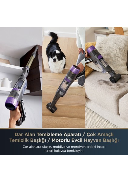 Powerdetect Clean&empty Pet Başlıklı Şarjlı Dikey Süpürge