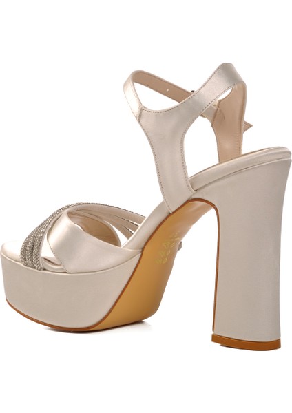 Sedef Saten Kadın Topuklu Ayakkabı fırsatları