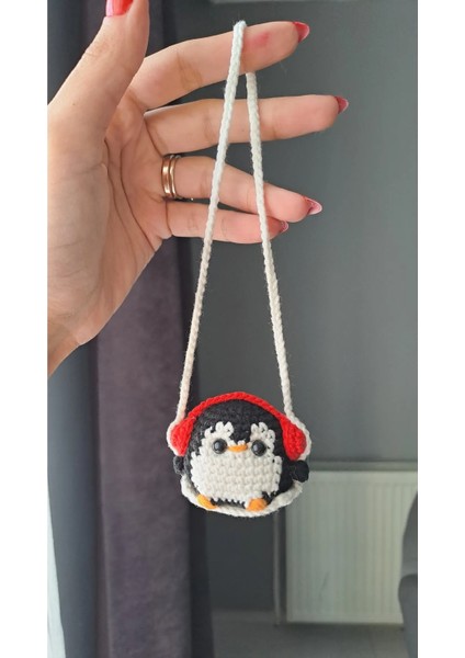 Amigurumi Penguen Kış Temalı Salıncakta Araba Dikiz Aynası Süsü fırsatları