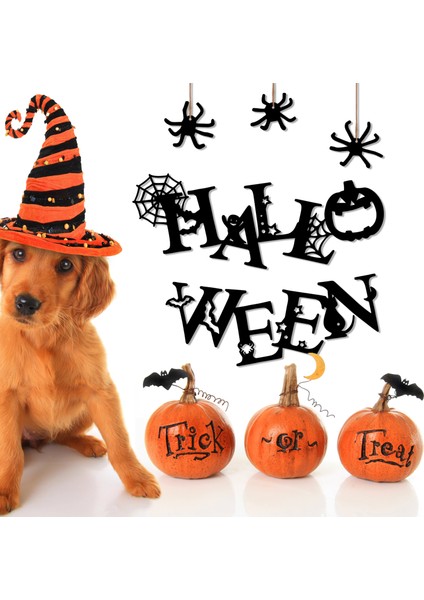 Halloween 5'li Set - Cadılar Bayramı Parti Metal Duvar Dekoru