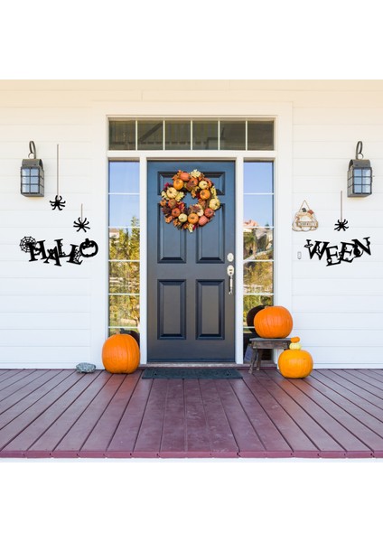 Halloween 5'li Set - Cadılar Bayramı Parti Metal Duvar Dekoru