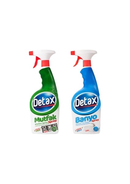 Süper Ekonomik 2'li Paket Detax Banyo ve Detax Mutfak Güleç 750 ml