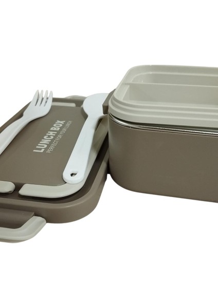 Bento Dikdörtgen Lunch Box Yemek Termosu Kahverengi 1000 ml fırsatları