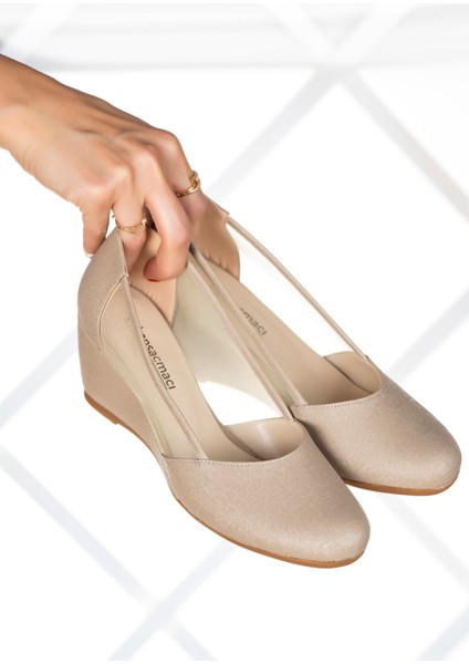 Evelyn Ten Nano Fileli Dolgu Topuklu Ayakkabı modelleri