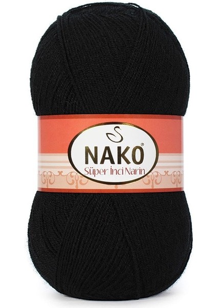 Süper Inci Narin 217 Siyah (5 Adet) Örgü Ipi