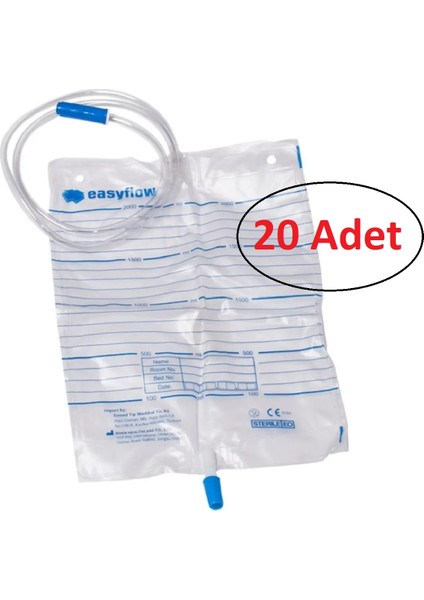 Musluklu Steril İdrar Torbası 2000 ml 20'li Paket