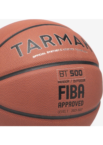 Basketbol Topu - 7 Numara - Kahverengi - Fiba Onaylı BT500