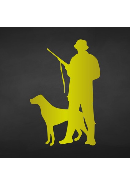 Avcı ve Köpek Sticker Av Sticker Ördek Avı Sticker Çulluk Sticker