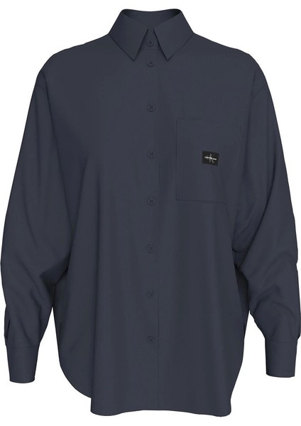 Woven Label Relaxed Shırt