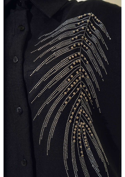 Önü Taşlı Keten Takım modelleri