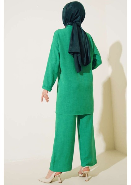 Önü Taşlı Keten Takım fırsatları