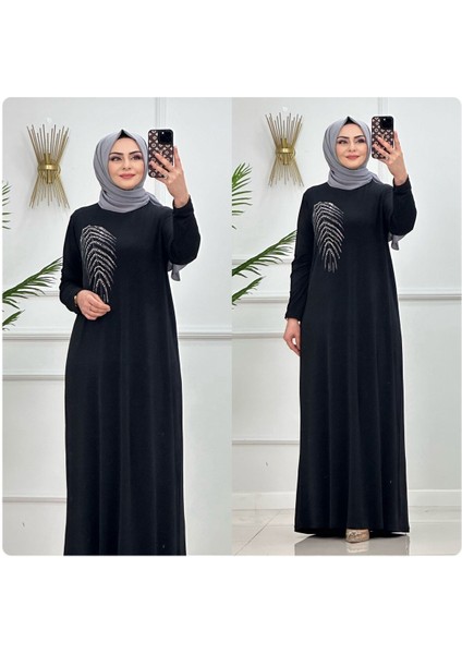 Palmiye Taş Desen Sandy Elbise