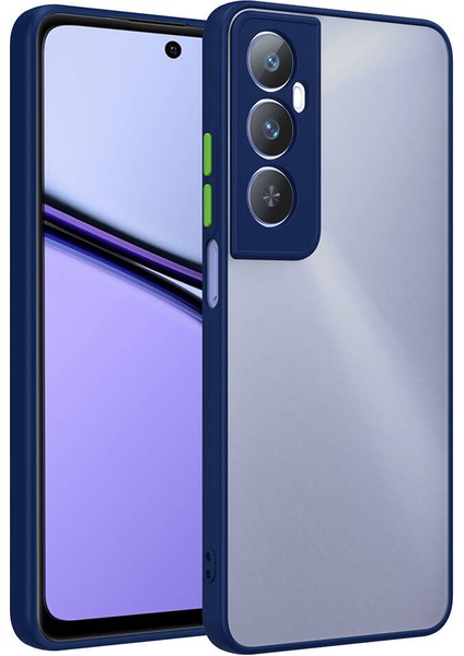 Realme C65 4g Kılıf Mat Kamera Korumalı Renkli Tuşlu Sert Silikon Hux Kapak