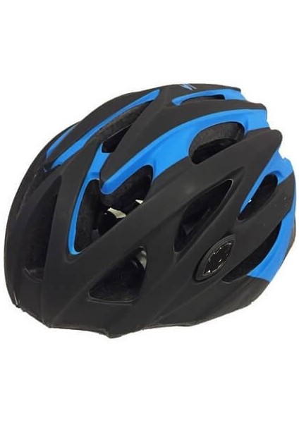 MV29 Kask Arka LED Lambalı Mat Siyah Mavi (L) Beden