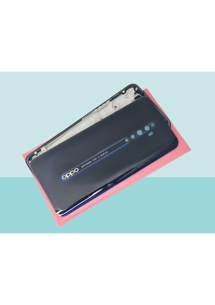 Oppo Reno 2z Uyumlu Full Kasa Arka Kapak Batarya Kapağı - Siyah