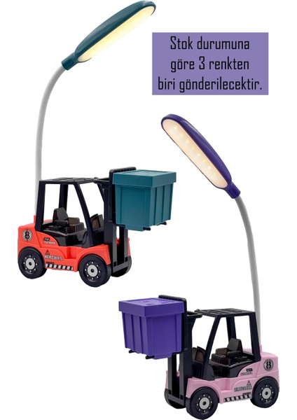 Masa Lambası Şarjlı Oyuncak Masa Lambası Kalemlikli Oyuncak Masa Lambası Forklift Gece Lambası