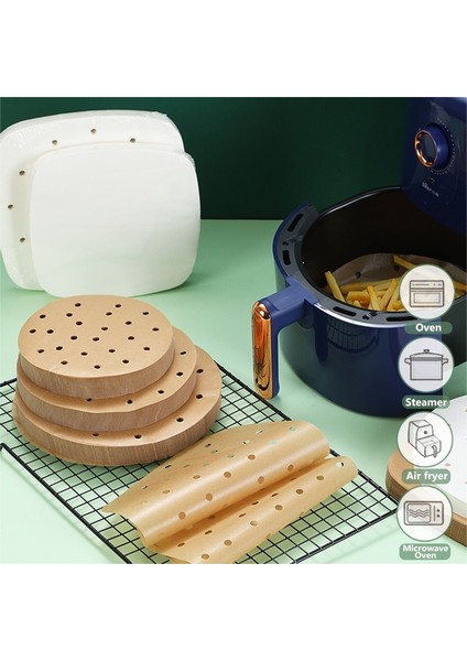 G506048 Stili Mutfak Için Kullanışlı Buharlı Steamer Linerler Premium Delikli Odun Hamuru Kağıtları Non-Stick Buhar Sepeti Mat Fırın Araçları (Yurt Dışından)