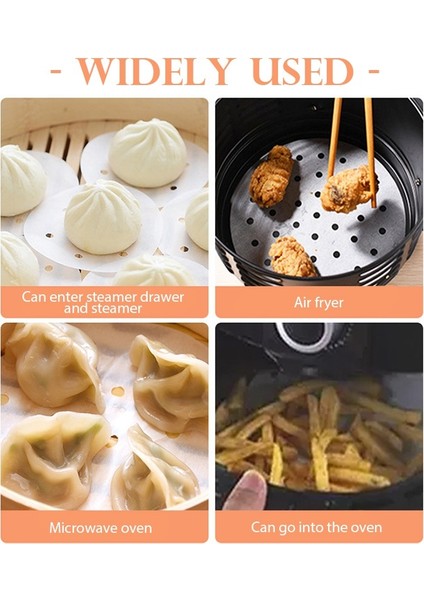G506048 Stili Mutfak Için Kullanışlı Buharlı Steamer Linerler Premium Delikli Odun Hamuru Kağıtları Non-Stick Buhar Sepeti Mat Fırın Araçları (Yurt Dışından)