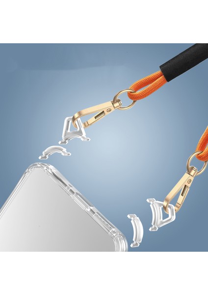 Xiaomi Redmi 14C 4g Uyumlu Kılıf Airbagli Takılabilir Askı Aparatlı Snap Silikon Kapak-Şeffaf