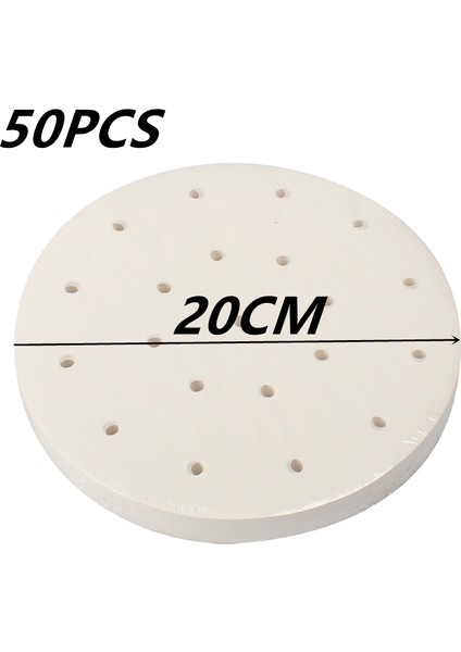 50 Adet Tarzı Pcs Hava Fritözü Buharlı Linerler Premium Delikli Odun Hamuru Kağıtları Yapışmaz Buhar Sepeti Mat Pişirme Pişirme Araçları (Yurt Dışından)