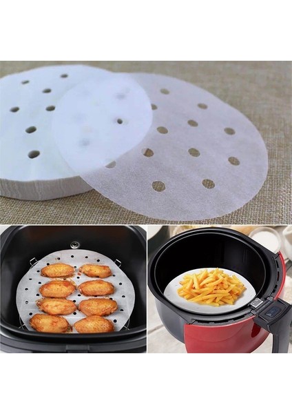 50 Adet Tarzı Pcs Hava Fritözü Buharlı Linerler Premium Delikli Odun Hamuru Kağıtları Yapışmaz Buhar Sepeti Mat Pişirme Pişirme Araçları (Yurt Dışından) indirimleri