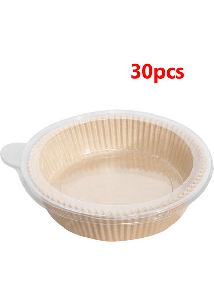 Gerçek Renk 30 Adet Tarzı Mutfak Pişirme Için Air Fryer Buharlı Liner Fırın Yağ Kağıtları Non-Stick Pişirme Sepeti Matı Barbekü Mutfak Eşyaları (Yurt Dışından)