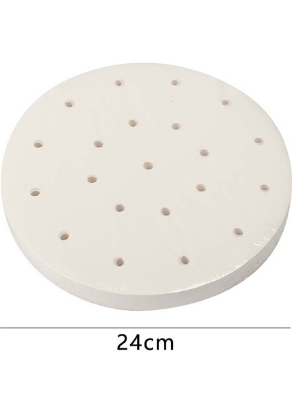 24CM Tarzı Hava Fritözü Buharlı Pişirme Kağıtları Premium Delikli Ahşap Hamuru Kağıtları Yapışmaz Buhar Sepeti Mat Fırın Pişirme Araçları (Yurt Dışından)