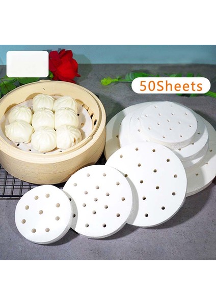 20CM Tarzı Yuvarlak Yapışmaz Buharlı Kağıtlar Bambu Buharlı Dim Sum Kağıtları - Evde Kullanılan Mutfak Araçları Için (Yurt Dışından)
