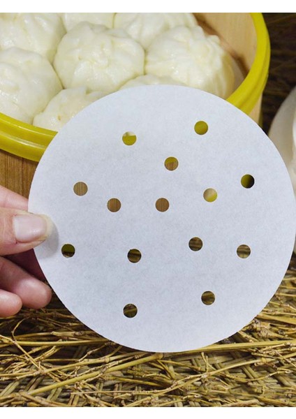 20CM Tarzı Yuvarlak Yapışmaz Buharlı Kağıtlar Bambu Buharlı Dim Sum Kağıtları - Evde Kullanılan Mutfak Araçları Için (Yurt Dışından)