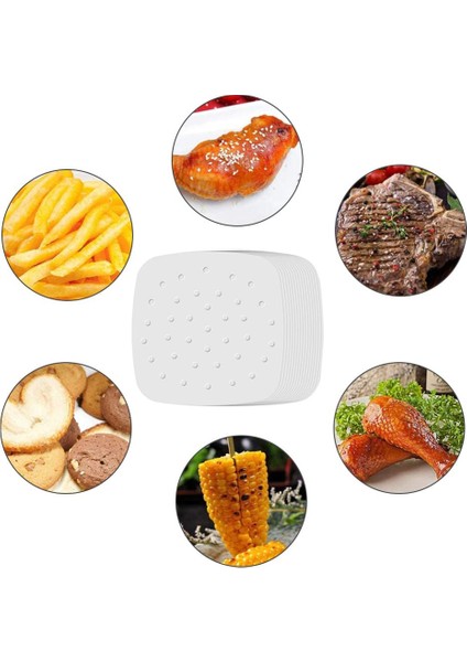 16.5X16.5CM Tarzı Hava Fritözü Buharlı Pişirme Kağıtları Premium Delikli Ağaç Selüloz Kağıtlar Anti Yapışkan Buhar Sepeti Mat Fırın Pişirme Araçları (Yurt Dışından) fiyatları