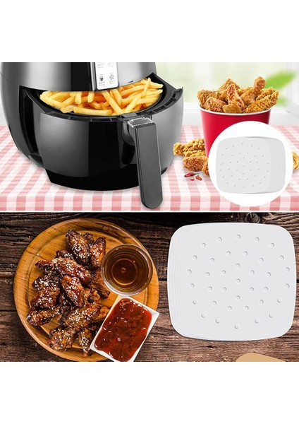 16.5X16.5CM Tarzı Hava Fritözü Buharlı Pişirme Kağıtları Premium Delikli Ağaç Selüloz Kağıtlar Anti Yapışkan Buhar Sepeti Mat Fırın Pişirme Araçları (Yurt Dışından) modelleri