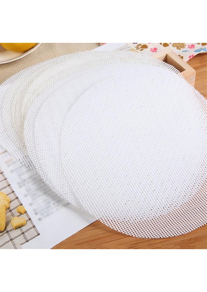 40CM Tarzı 1 Adet Yeniden Kullanılabilir Yuvarlak Mantı Matı Buharlı Kağıt Silikon Buharlı Olmayan Yapışmaz Pedler Fırın Pastacılık File Mat Pişirme Araçları (Yurt Dışından)