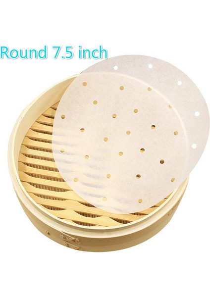 No.3 Tarzı Fırın Silikon Yağı Anti Yapışkan Buhar Tencere Ped Hava Fritözü Linerleri 6 Adet Bambu Linerler Premium Silikon Kağıt Bambu Buhar Tenceresi Için (Yurt Dışından)