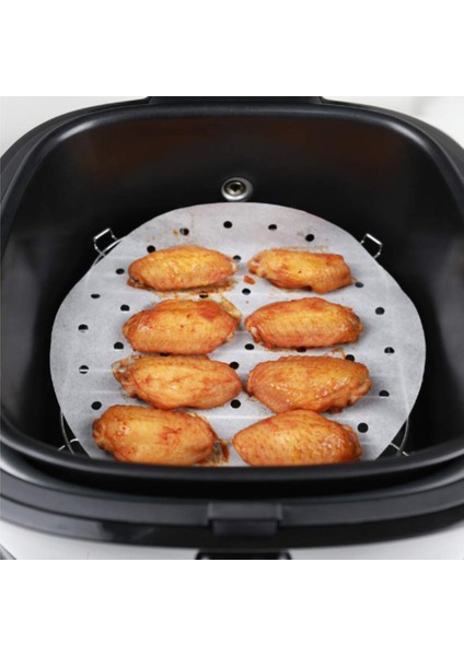 A2 Stili Mutfak Için Hava Fritözü Buhar Tabakaları Premium Delikli Odun Hammaddeli Kağıtlar Yapışmaz Pişirme Sepeti Mat Fırın Araçları (Yurt Dışından)