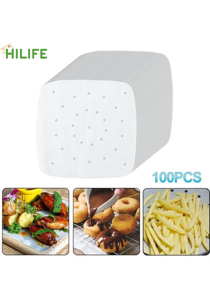 8.5 Inç Tarzı Beyaz Mutfak Aksesuarları Hava Fritözü Liner Tencere Yağ Kağıdı Delikli Olmayan Yapışmaz Mat Inç Pişirme ve Buharlama Için (Yurt Dışından) fiyatları